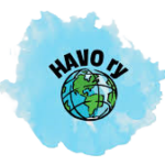 Havon logo, jossa on vaaleansinisellä taustalla kuva maapallosta ja teksti HAVO ry.